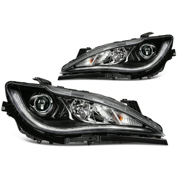 cciyu Headlight Assembly for 2017-2022 for Chrysler Pacifica Black Housing Clear Lens Driver and Passenger Side Headlamp CH2502317 68370845AD (Bulbs Not include)