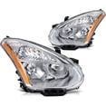 thumbnail image 1 of cciyu Headlight Assembly For Nissan For Rogue 2008-2013 For Nissan For Rogue Select 2014-2015 Chrome Housing Amber Reflector Clear Lens Driver & Passenger Side Headlamps, 1 of 5