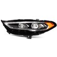 thumbnail image 1 of cciyu Headlight Assembly Replacement Fit 2017-2020 for Ford Fusion Factory FullHeadlamp Black Housing Clear Lens Driver Side FO2502347 HS7Z13008AA (Bulbs Not include), 1 of 3