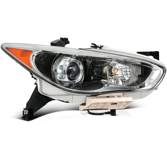 cciyu Headlight Assembly Replacement for 2013-2015 for INFINITI JX35/QX60 Chrome Housing Clear Lens Passenger Side Headlamp 260103JA0A IN2503156