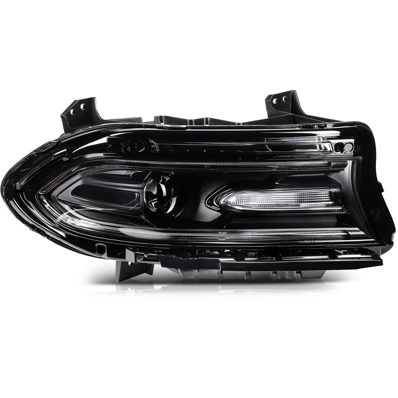 VLAND Dual Beam Projector RGB Headlights Replacement Assembly for Dodge