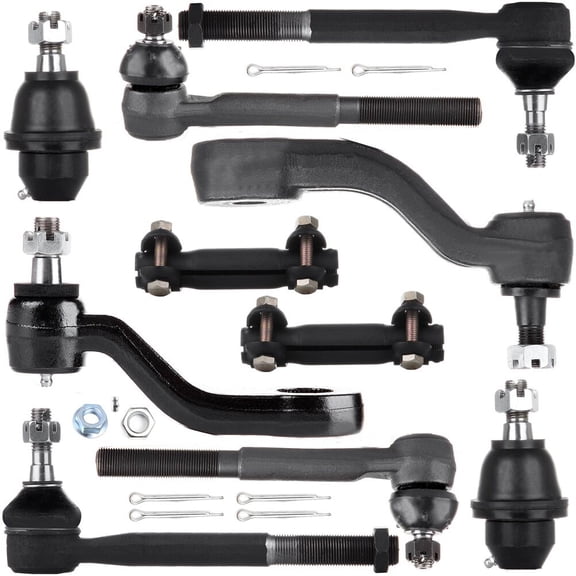cciyu Idler Arm Pitman Arm Inner Outer Tie Rod End Tie Rod Sleeve Lower Ball Joint Compatible For Chevy K2500 K2500 Suburban K3500 Tahoe For GMC K2500 K2500 Suburban K3500 Yukon 10pcs Suspension Kit