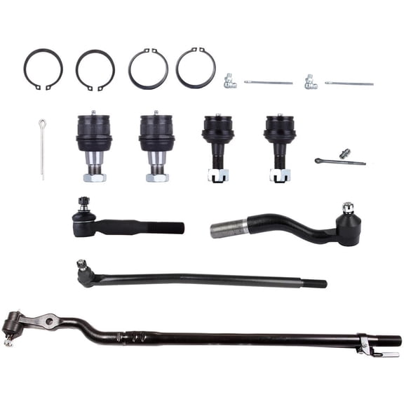 cciyu Inner Outer Tie Rod End Lower Upper Ball Joint Compatible fit 2000-2005 For Ford Excursion 2000-2004 For Ford For F-250 Super Duty 1999-2004 For Ford For F-350 Super Duty 8pcs Suspension Kit