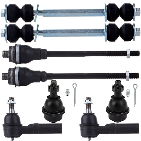 cciyu Inner Outer Tie Rod End Sway Bar Lower Ball Joint For Chevy Silverado 1500 HD 2500 3500 Avalanche Suburban 2500 For GMC Sierra 1500 HD 2500 3500 Yukon XL 2500 For Hummer H2 8pcs Suspension Kit