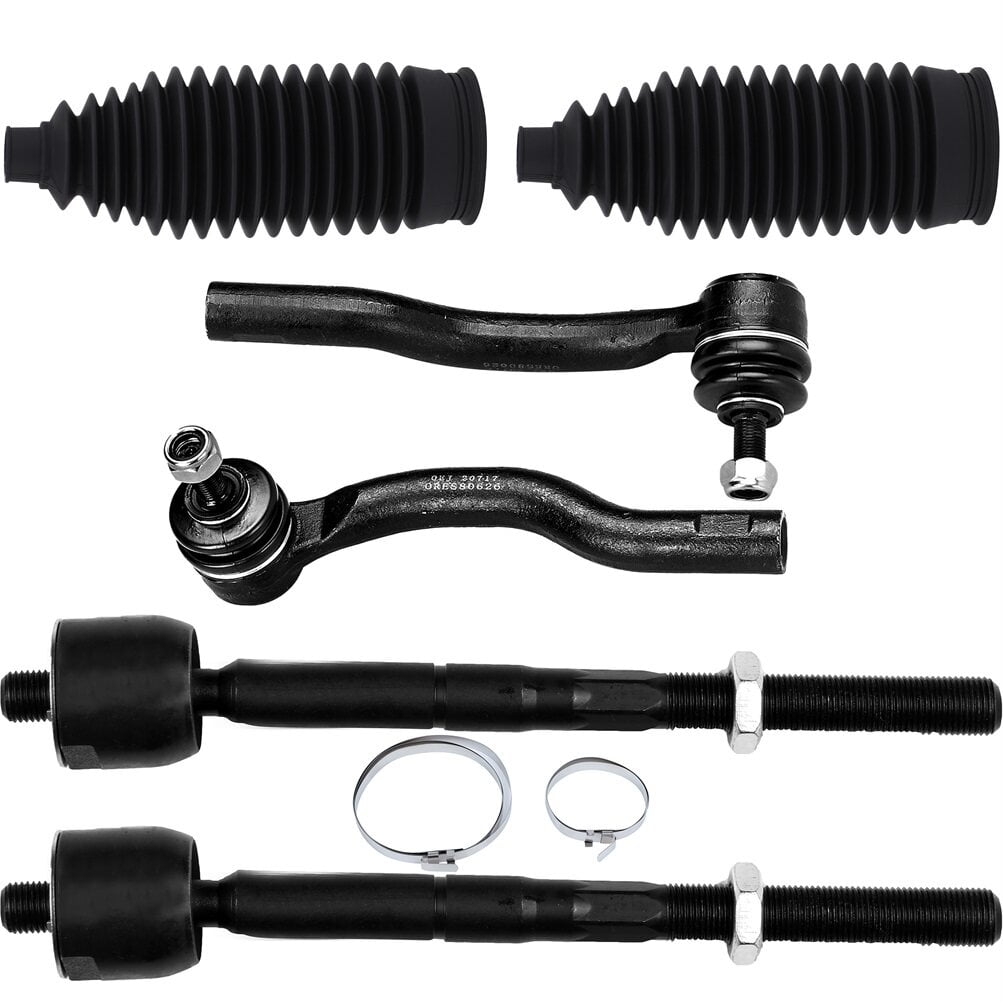 cciyu Inner Tie Rod End Outer Tie Rod End Steering Rack Boot Compatible fit 2004-2010 For Toyota For Sienna 6pcs Suspension Kit