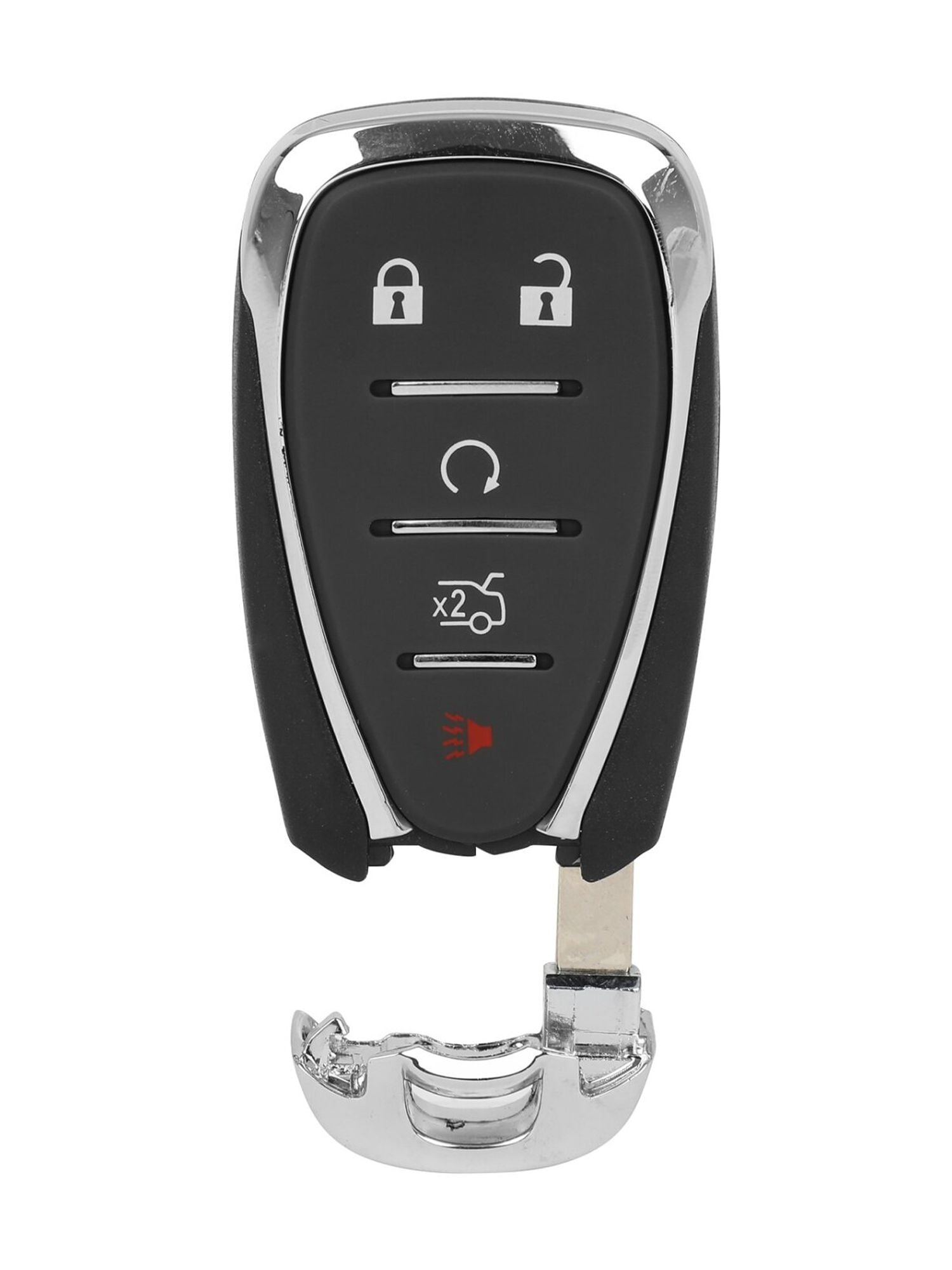 Black Leather Key Fob Cover Case For Chevrolet Equinox (5-Button Remote)