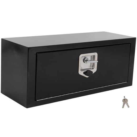 cciyu Key Truck Bed Storage Box Fits For Pick Up Truck Bed RV Trailer Tool Box Rear Tool Box Iron 27.75 x 10.5 x 10