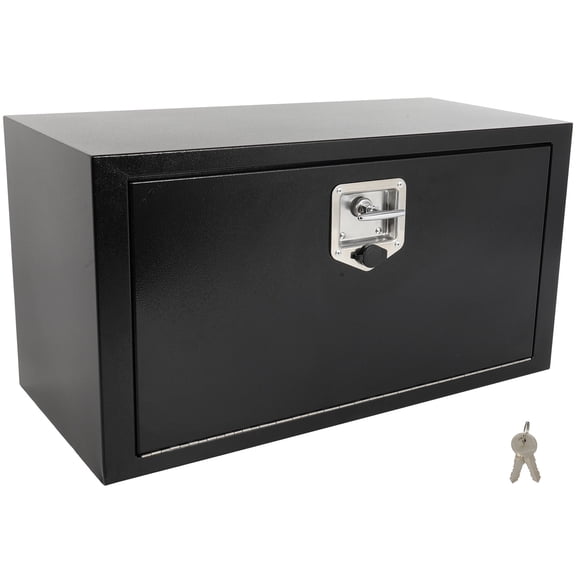 cciyu Key Truck Bed Storage Box Fits For Pick Up Truck Bed RV Trailer Tool Box Rear Tool Box Iron 30 x 14 x 16