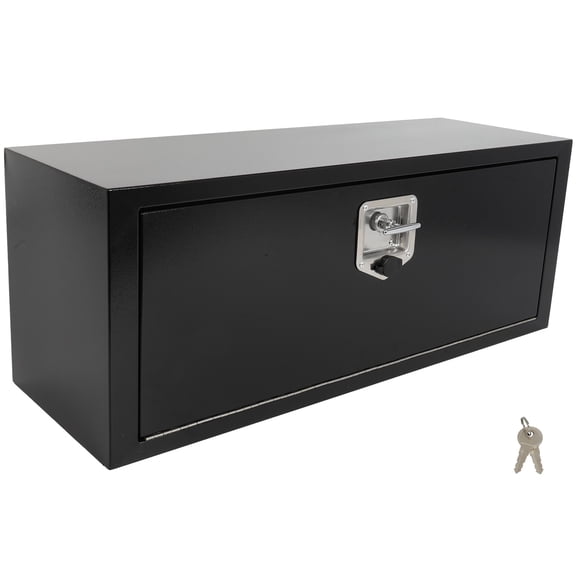 cciyu Key Truck Bed Storage Box Fits For Pick Up Truck Bed RV Trailer Tool Box Rear Tool Box Iron 36 x 12 x 14