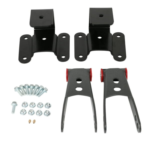 cciyu Leaf Spring Kit 2"-4" Drop Shackles Hangers Lowering Kit 1994-2002 For Dodge RAM 2500 3500 2WD 4WD
