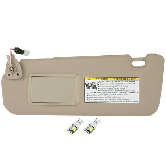 cciyu Left Driver Side Sun Visor fit for 2005-2008 for Hyundai Sonata Beige with Sunroof Sun Visor Replaces 852013K400QS