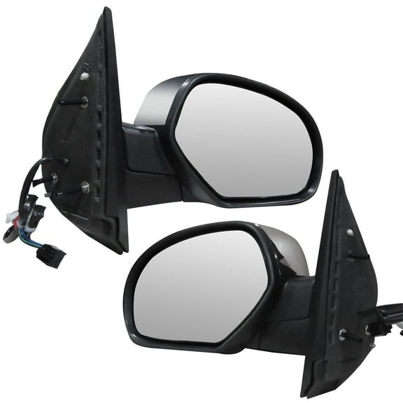 cciyu Left and Right Side View Mirrors Fits for 2007-2014 For Chevrolet Tahoe,2007-2013 For Avalanche Foldaway Power Heated Chrome Exterior Mirrors - PL:GM1321340 HL:128-00896R
