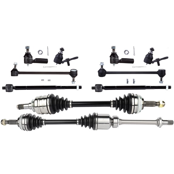 cciyu Lower Ball Joint Inner Tie Rod End Outer Tie Rod End Sway Bar End Link CV Axle Compatible fit 1997-2001 for Toyota Camry 1999-2001 for Toyota Solara 10pcs Suspension Kit