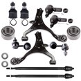 thumbnail image 1 of cciyu Lower Control Arm Lower Ball Joint Inner Tie Rod End Outer Tie Rod End Sway Bar End Link Wheel Hub Bearing Compatible fit 2004-2005 For Honda Civic 12pcs Suspension Kit, 1 of 5