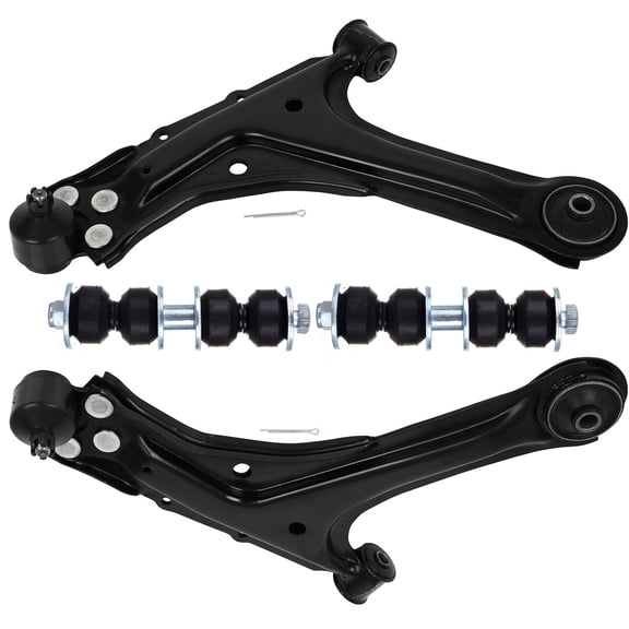 cciyu Lower Control Arm w/ Ball Joint Sway Bar End Link Compatible fit 1995-2005 For Chevrolet Cavalier 1995-2005 For Pontiac Sunfire 4pcs Suspension Kit