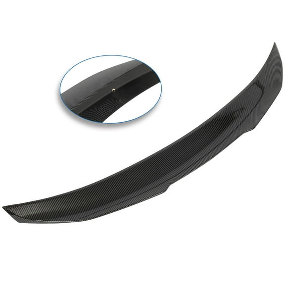 cciyu PSM Style Rear Trunk Lip Spoiler Wing Fits for 2014-2019 for Infiniti Q50 Racing Trunk Spoiler(ABS Glossy Carbon Look)