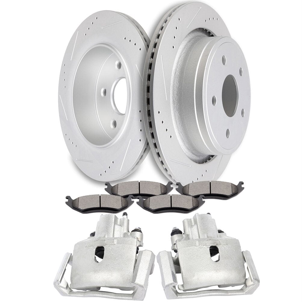 Topcn Rear Brake Calipers Pair For Dodge Ram 1500 2002-2010 & Chrysler Aspen 2007-2009 – Direct Fit With Brackets
