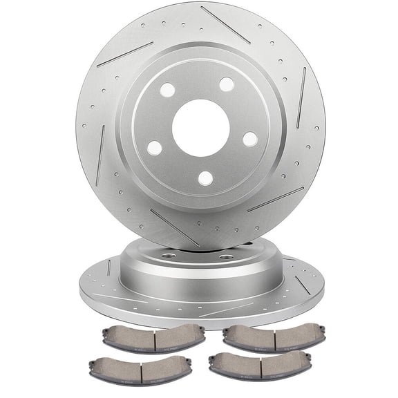 cciyu Rear Brake Rotors with Pads For Dodge For Durango 2011-2017,For Jeep Grand Cherokee 2011-2017