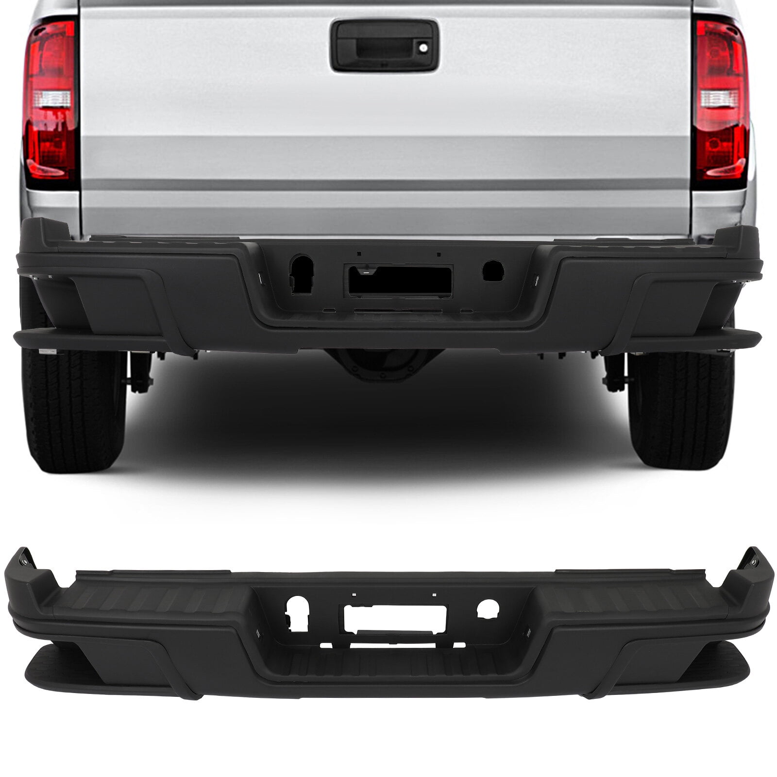 cciyu Rear Bumper Compatible for 2015-2022 for Chevrolet Colorado, 2015 ...