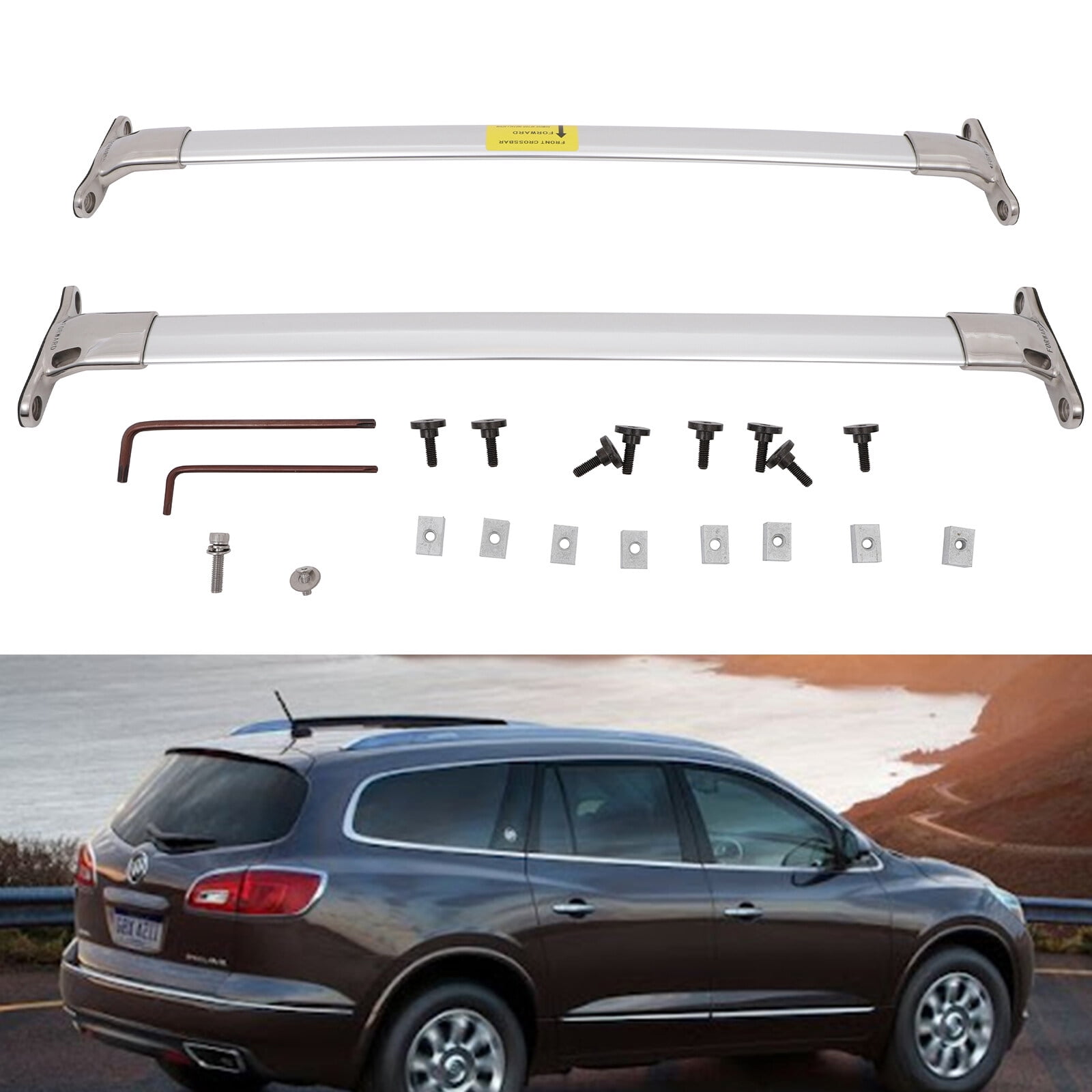 Cciyu Roof Rack Cross Bars For Buick Enclave 2009 2016 Fits Side Rails Models ONLY Car Top