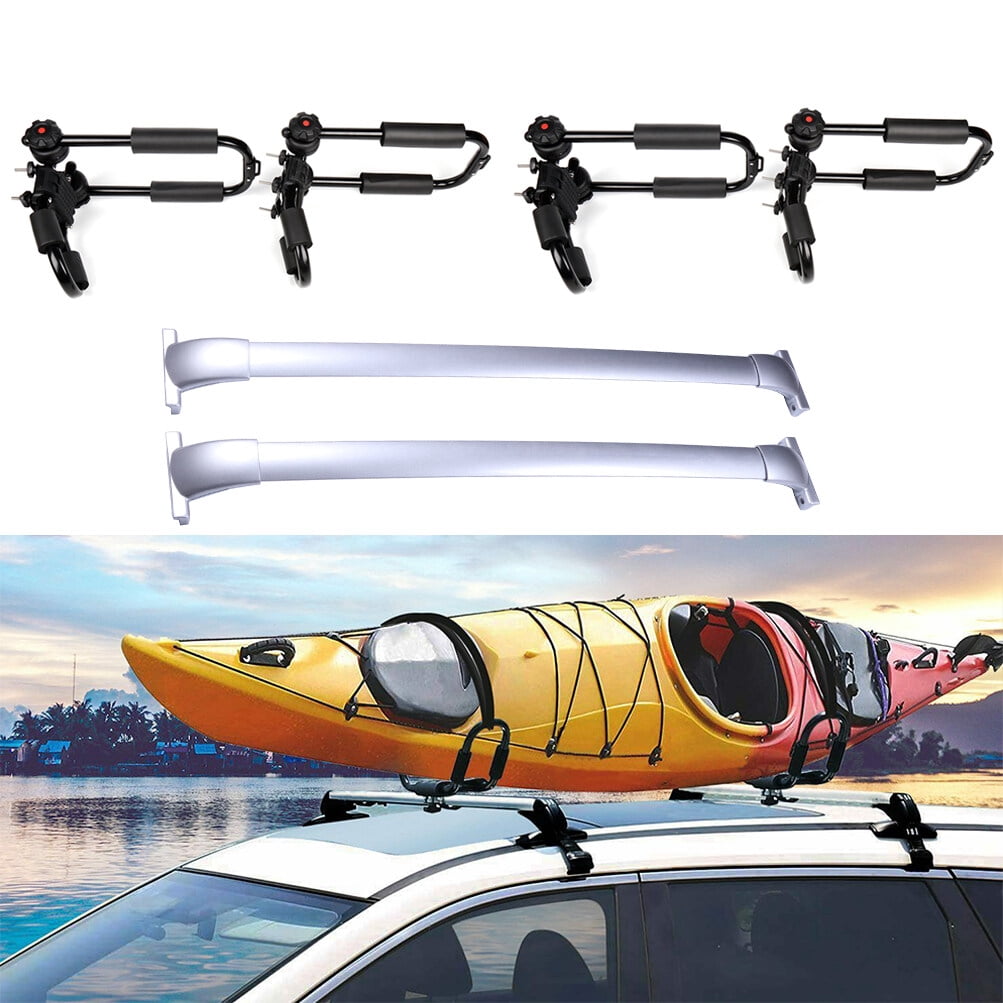 cciyu Roof rack crossbars with Kayak Rack with Tie-Down Straps for ...