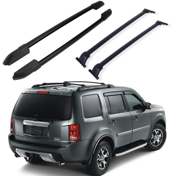 cciyu Roof rack crossbars with Side Rails for Honda Pilot 2009-2015