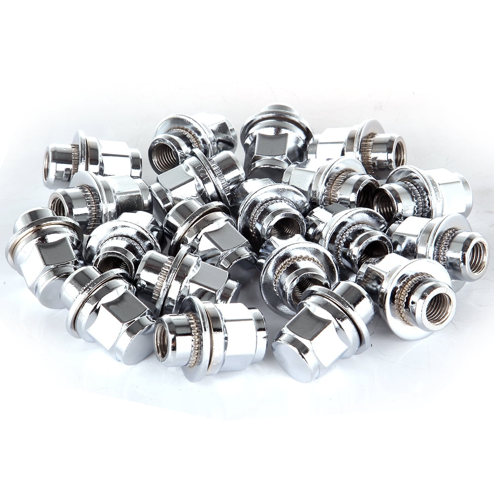 cciyu Set of 20 Chrome Spline Wheel lug Nuts for Pontiac G5/G6/Grand Am/GTO for Scion for Toyota Avalon/Camry/Corolla 1982-2014 12X1.5 Open End 1.5 Inch Tall 13/16" Drive Hex Size