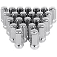 thumbnail image 1 of cciyu Set of 24 Silver Chrome Spline Wheel Lug Nuts for Cadillac for Chevy for Chrysler for Ford for GMC for Honda for Hummer for Toyota 1992-2014 14X1.5 Drive Close End 1.9" Tall, 1 of 4