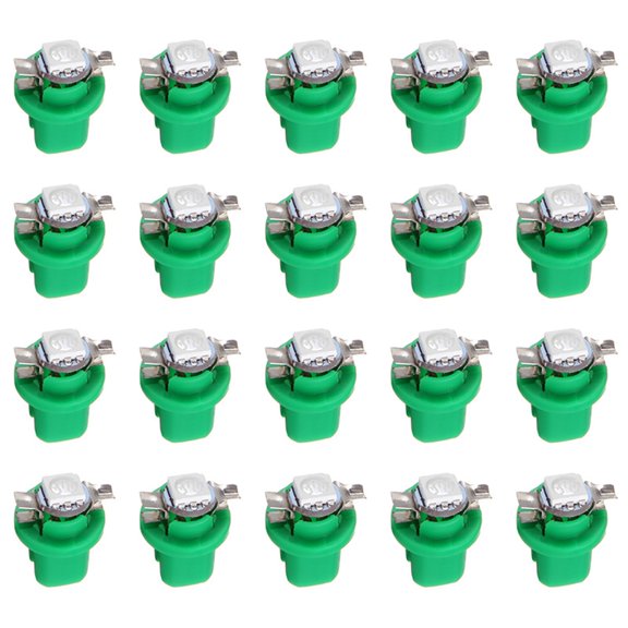 cciyu Set of 20pcs Green 1SMD 5050 LED Bulb B8.5D Car LED Instrument Indicator Light Bulb C5W Side Interior Lamp