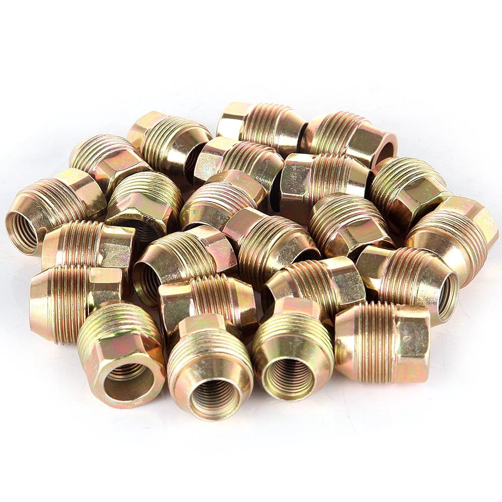 cciyu Set of 24 Chrome Spline Wheel lug Nuts for GMC for Chevrolet for Cadillac 1988-2014 14X1.5 Open End 1.12 Inch Tall 7/8" Drive Hex Size