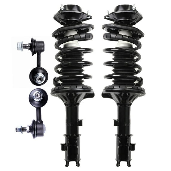 cciyu Struts Complete Struts Front Complete Struts Assembly Stabilizer Bar Link Fits for 2000-2005 for Hyundai Accent 171400 171401 K80616 K80617 Quick Struts Assembly 4PCS