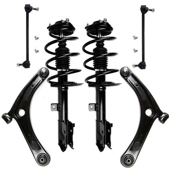 cciyu Struts Suspension Kit for Dodge Caliber 2007-2012 Includes Front Complete Struts Assembly Control Arm and Ball Joint Assembly Stabilizer Bar Link