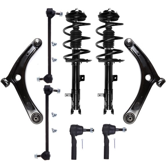 cciyu Struts Suspension Kit for Dodge Caliber 2009-2012 , Includes Complete Struts Assembly Control Arm and Ball Joint Assembly Stabilizer Bar Link Kit Tie Rod End