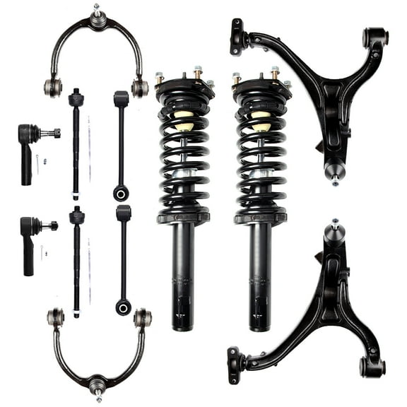 cciyu Struts Suspension Kit for Jeep Commander 2006-2010 ,for Jeep Grand for Cherokee 2005-2010 Includes Front Complete Struts Assembly Control Arm Stabilizer Bar Link Tie Rod End