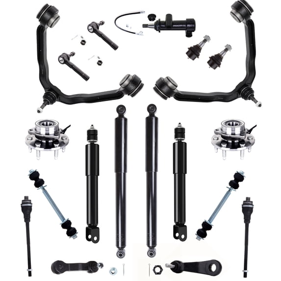 cciyu Struts Suspension Kit for Chevrolet Silverado 1500 1999-2006 Includes Front and Rear Shock Absorber Control Arm and Ball Joint Assembly
