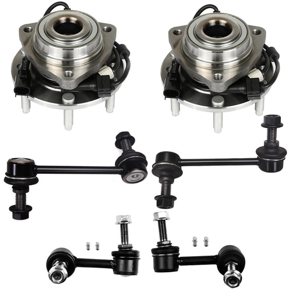 cciyu Sway Bar Link Wheel Hub Fit 2002-2003 For Chevy Trailblazer Trailblazer Trailblazer EXT 2002-2003 For GMC Envoy Envoy XL For Isuzu Ascender 2002-2003 For Oldsmobile Bravada 6pcs Suspension Kit