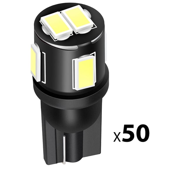 cciyu T10 194 LED Light Bulbs White W5W 912 Backup Reverse Lights License Plate Lights,50 Pack