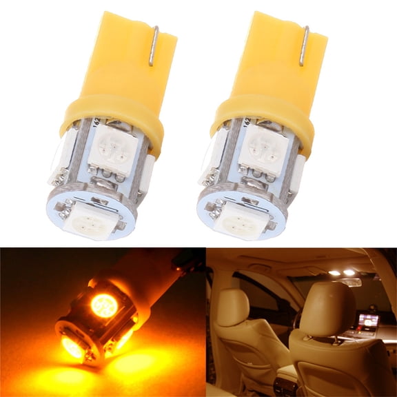 cciyu T10 5-5050-SMD Yellow Instrument Cluster Dash Panel Light Super Bright:Bulbs