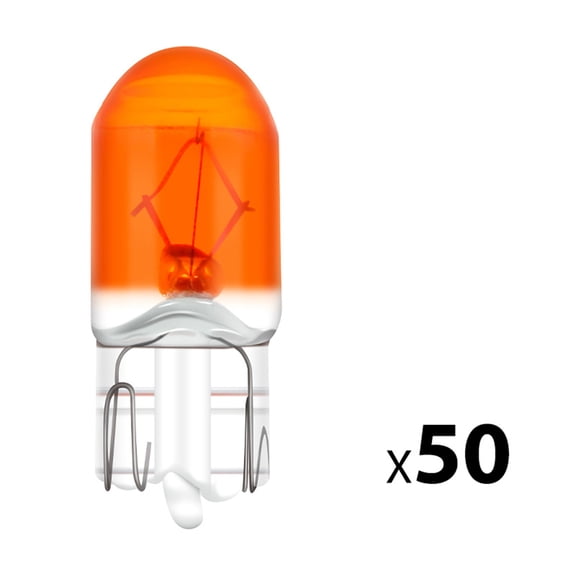 cciyu T10 Yellow Instrument Cluster Dash Panel Lights Super Bright:Bulbs Halogen Lights Bulbs 50PCS