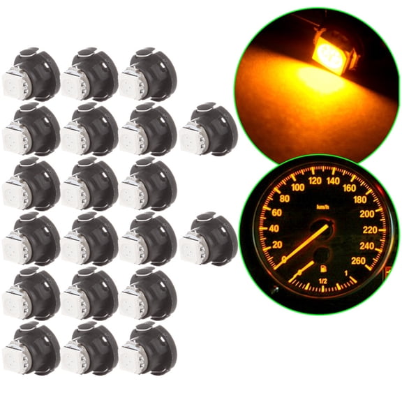 cciyu T4.7 1-5050-SMD Yellow Instrument Cluster Dash Panel Lights Super Bright:Bulbs Neo Wedge Lights 20PCS