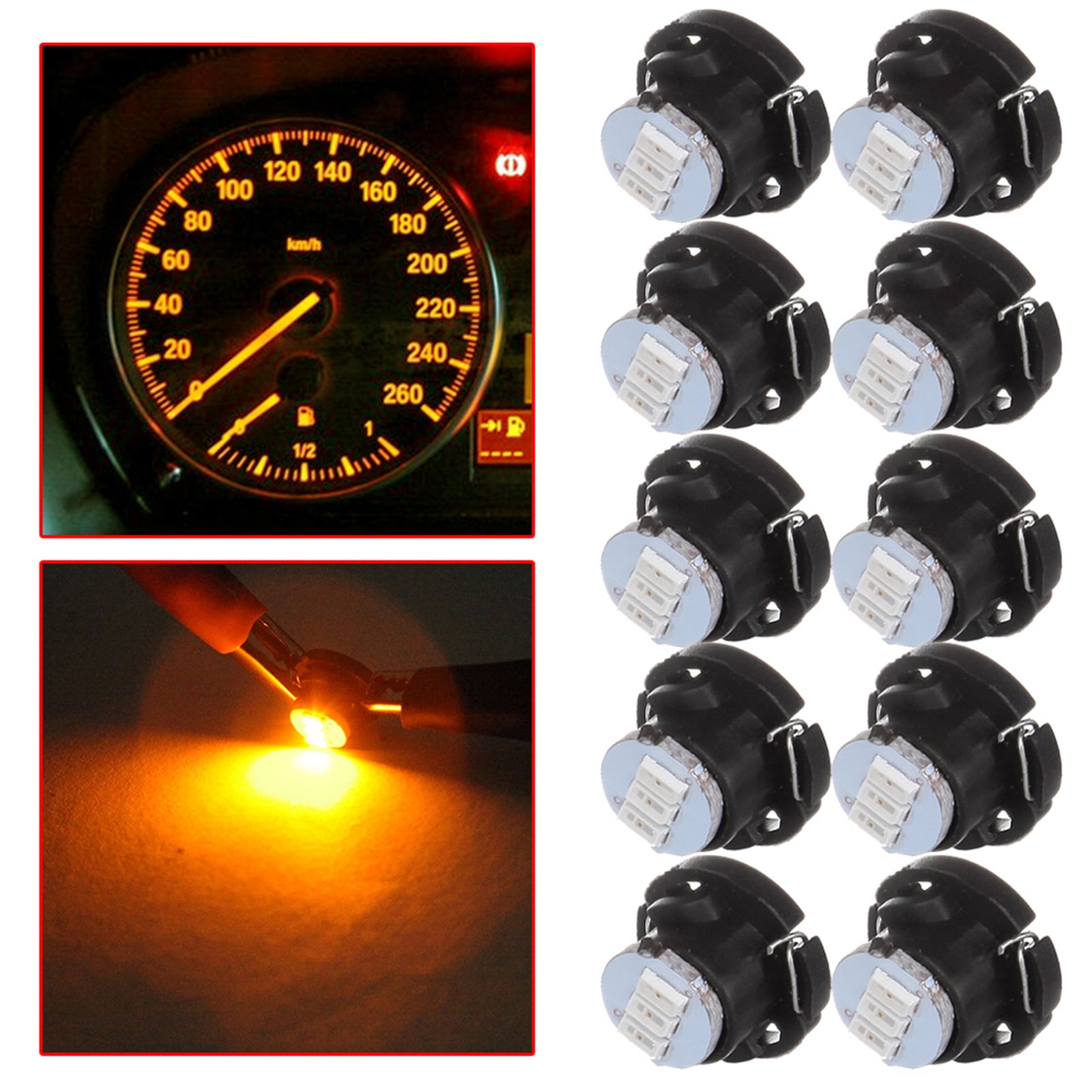 cciyu T4.7 3-3014-SMD Yellow Instrument Cluster Dash Panel Lights Super ...