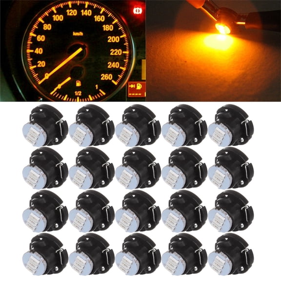 cciyu T4.7 3-3014-SMD Yellow Instrument Cluster Dash Panel Lights Super Bright:Bulbs Neo Wedge Lights 20PCS