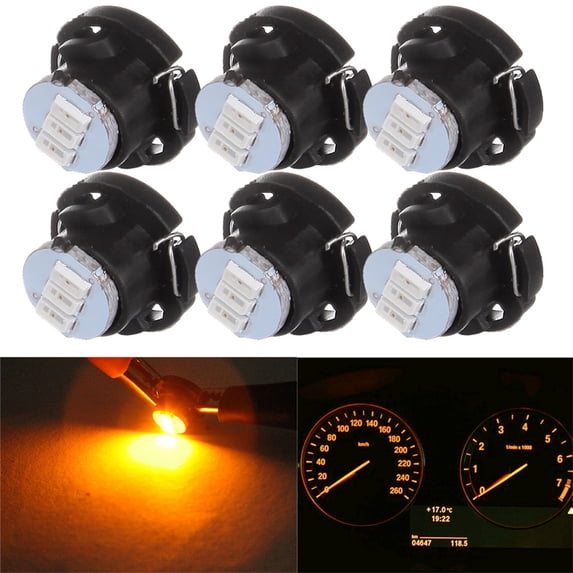 cciyu T4.7 3-3014-SMD Yellow Instrument Cluster Dash Panel Lights Super Bright:Bulbs Neo Wedge Lights 6PCS