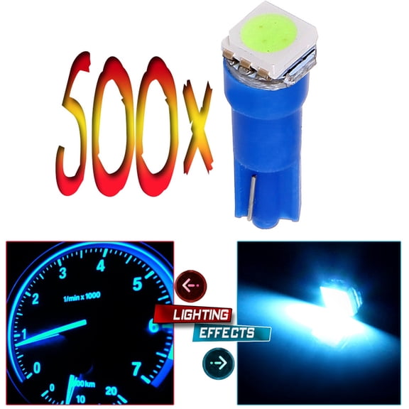 cciyu T5 1-5050-SMD Ice Blue Instrument Cluster Dash Panel Lights Super Bright:Bulbs