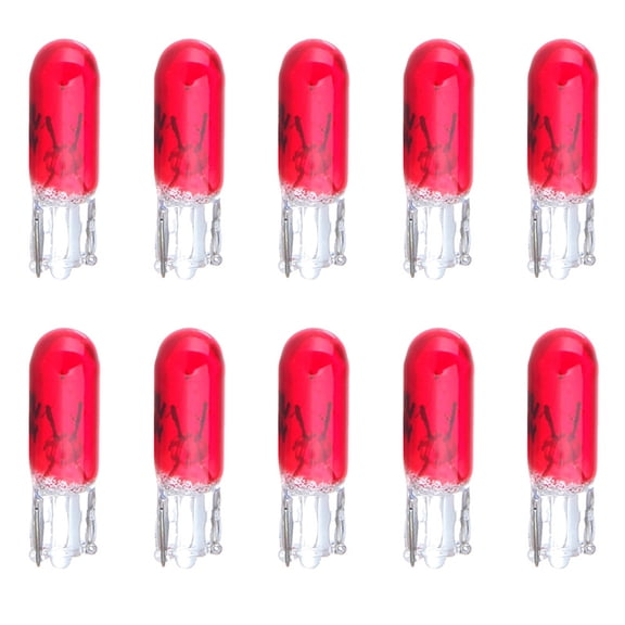 cciyu T5 Red Instrument Cluster Dash Panel Lights Super Bright:Bulbs Halogen Lights Bulbs 10PCS