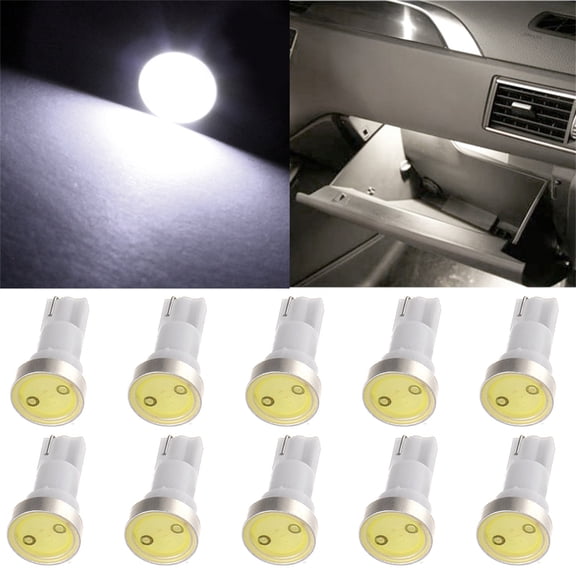 cciyu T5 White Instrument Cluster Dash Panel Lights Super Bright:Bulbs High Power Wedge Lights 10PCS