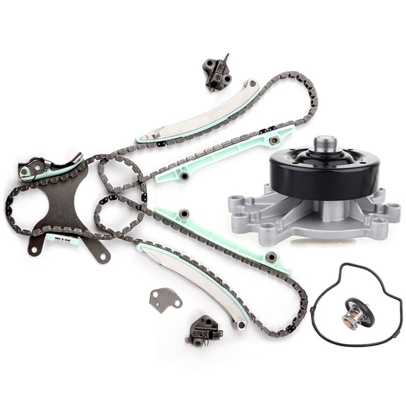 cciyu Timing Chain Kit & Water Pump & Thermostat 9-0393SX AW7163 420-195 2000-2008 for Dodge 1999-2006 for Jeep 2006-2007 for Mitsubishi Raider