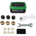thumbnail image 1 of cciyu Tire Pressure Monitoring System, Tire Pressure Monitor System with 6 Sensors & 5 Alarm Modes, TPMS with Color LCD Display & Solar Charge, 0-198PSI (Green), 1 of 4