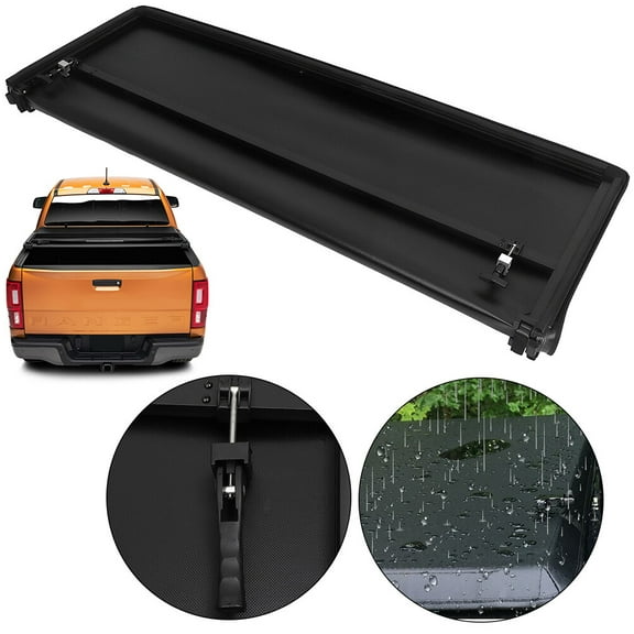 cciyu Tonneau Cover 5FT Bed for Ford Ranger 2019 Soft Tri-Fold Truck Bed Cover Kit Soft Folding Truck Bed Tonneau Cover