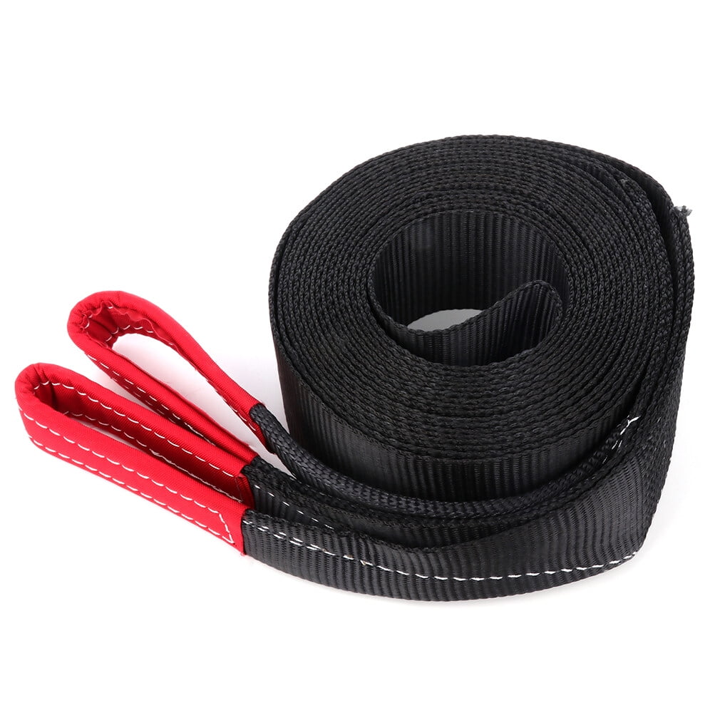 cciyu Tow Strap,Soft Loop Tie Down Strap Black with 14000 LBs Capacity 3 Inch 30 ft Axle Straps for Moving, Motorcycles, Roof Racks, Luggage and Cargo